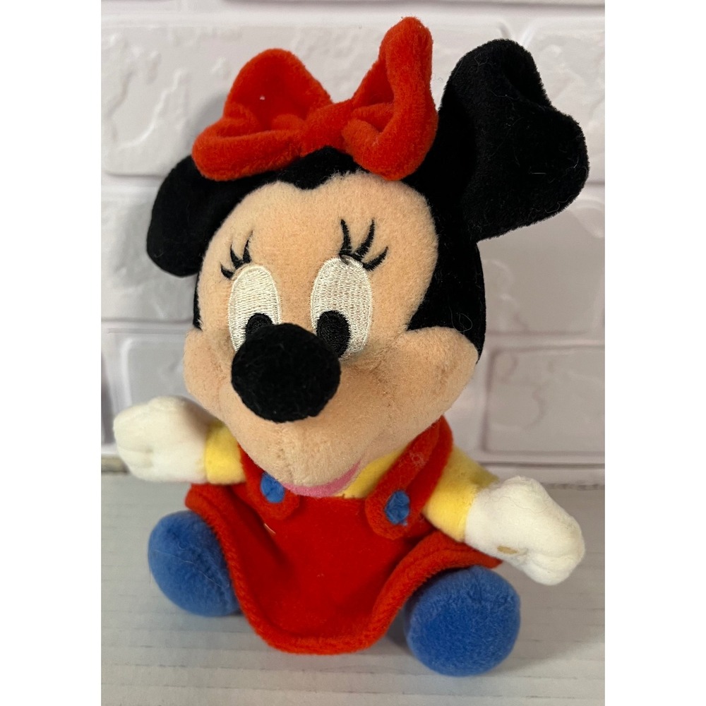 Disney Minnie Mouse Plush Toy Small Red Bow Jumper Collectible Charm